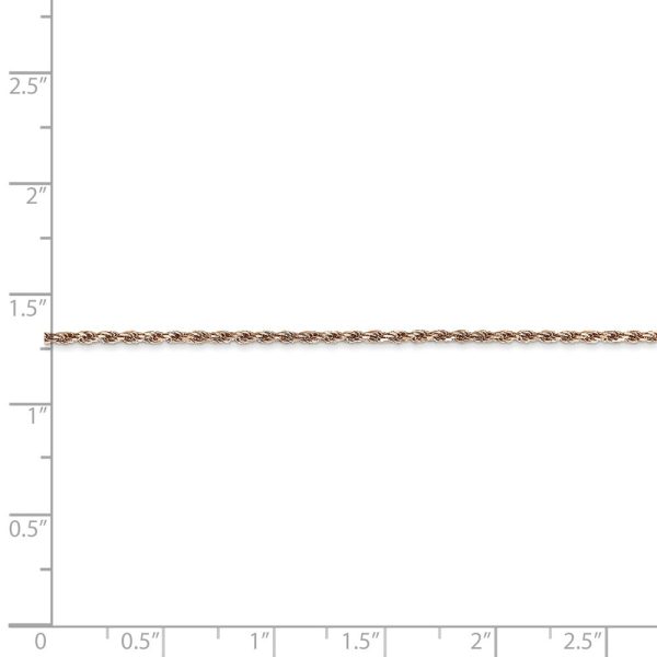 1.5mm, 14k Rose Gold, Diamond Cut Solid Rope Chain Anklet or Bracelet Supply