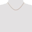 1mm 14K Rose Gold Solid Singapore Chain Necklace Cheap