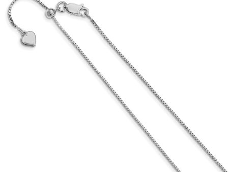 1mm Sterling Silver Adjustable Box Chain Necklace Online Hot Sale