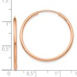 1.5mm x 27mm 14k Rose Gold Polished Endless Tube Hoop Earrings Online Hot Sale