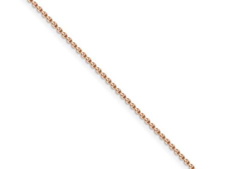 1.4mm, 14k Rose Gold, Diamond Cut Solid Cable Chain Necklace Hot on Sale