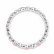 2.5mm Sterling Silver Stackable Pink & White Enamel Heart Band Online