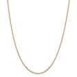 1.8mm, 14k Yellow Gold Diamond Cut Solid Cable Chain Necklace Cheap