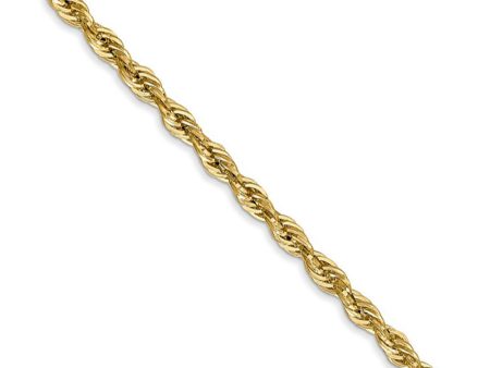 2.8mm 14k Yellow Gold Hollow Rope Chain Necklace For Discount