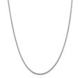 1.8mm Rhodium Plated Sterling Silver Solid D C Rope Chain Necklace Online