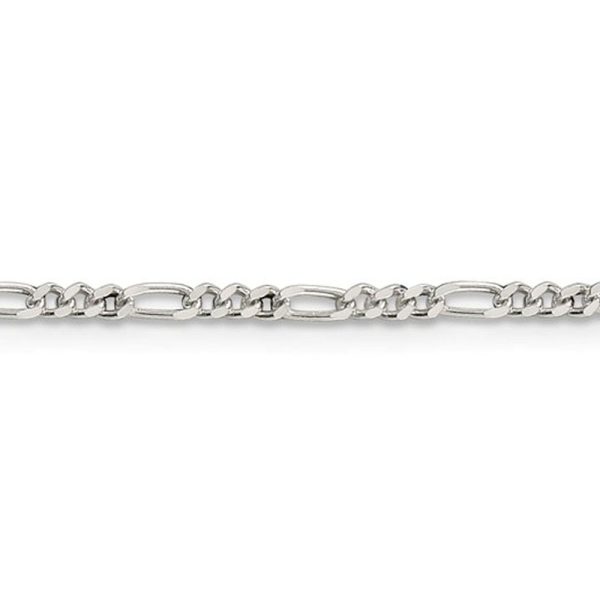 2.25mm Sterling Silver, Solid Figaro Chain Necklace Sale