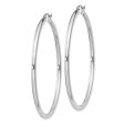 2.5mm, Sterling Silver, Classic Round Hoop Earrings - 55mm (2 1 8 In.) Supply