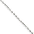 1.6mm Sterling Silver Solid Oval Rolo Chain Necklace For Cheap