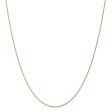 1mm 14k Yellow Gold Solid Wheat Chain Necklace For Sale