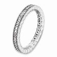 2.5mm Silver Stackable 1 3 Cttw HI I3 Diamond Scalloped Band Discount