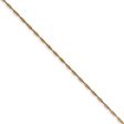 1mm, 14k Yellow Gold Diamond Cut Singapore Chain Necklace Hot on Sale