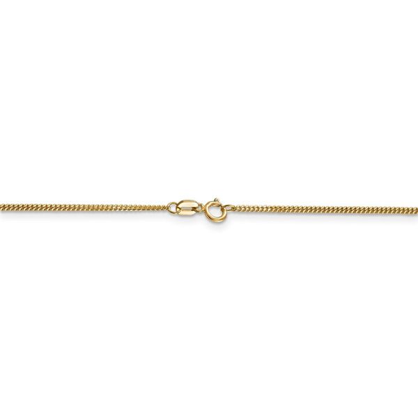 1.3mm, 14k Yellow Gold, Solid Curb Chain Necklace Online