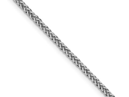 2.3mm, 14k White Gold Hollow Wheat Chain Necklace Online now