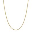 1.9mm, 14k Yellow Gold, Solid Box Chain Necklace Supply