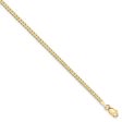 2.2mm, 14k Yellow Gold, Solid Beveled Curb Chain Bracelet For Discount