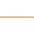 14k Yellow Gold 2.3mm Solid Beveled Curb Chain Anklet Online Hot Sale