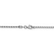 2.1mm 14k White Gold Diamond Cut Open Franco Chain Necklace Discount