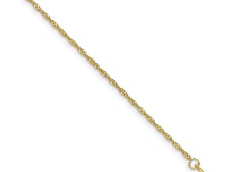 1.1mm, 10k Yellow Gold, Singapore Chain Anklet or Bracelet Fashion