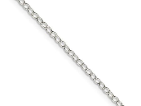 2.25mm, Sterling Silver, Solid Oval Cable Chain Necklace on Sale