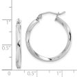 2.5mm Sterling Silver, Twisted Round Hoop Earrings, 25mm (1 In) Online Sale