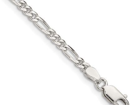 2.8mm Sterling Silver, Solid Figaro Chain Anklet Discount