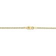 1.5mm, 10k Yellow Gold Lightweight D C Rope Chain Anklet For Cheap