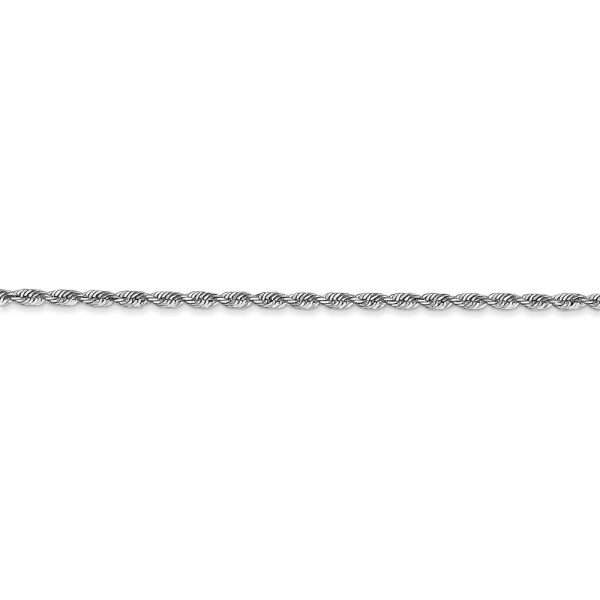 1.8mm, 14k White Gold D C Quadruple Rope Chain Anklet or Bracelet Supply