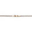 1.8mm, 14k Rose Gold, Diamond Cut Solid Rope Chain Anklet or Bracelet For Sale