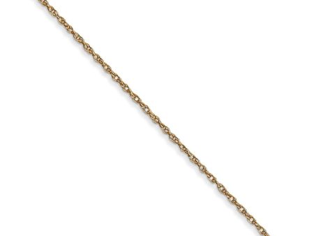 0.6mm, 14k Yellow Gold, Cable Rope Chain Necklace For Discount