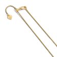 1.2mm Gold-Tone Plated Sterling Silver D C Adj. Rope Chain Necklace Online Hot Sale