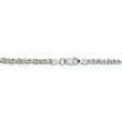 2.5mm, Sterling Silver, Solid Byzantine Chain Necklace on Sale