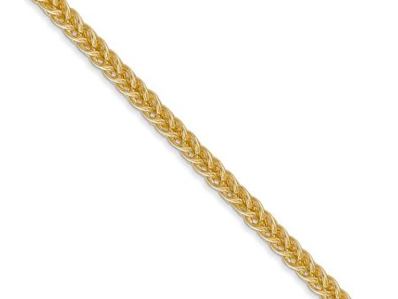 2.6mm, 14k Yellow Gold, Hollow Wheat Chain Necklace For Discount