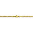 10k Yellow Gold 2.4mm Flat Anchor Chain Anklet Hot on Sale