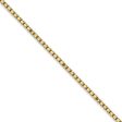 1.9mm, 14k Yellow Gold, Solid Box Chain Necklace Supply