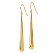 14k Yellow Gold Long Polished Teardrop Dangle Earrings, 52mm (2 Inch) Sale