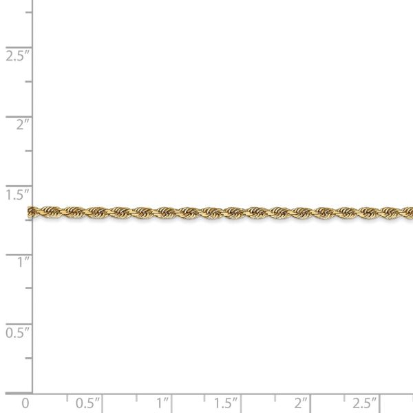 2.25mm, 14k Yellow Gold, D C Quadruple Rope Chain Necklace For Cheap