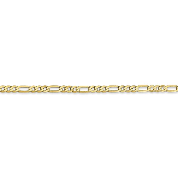 2.75mm 10k Yellow Gold Flat Figaro Chain Bracelet Sale