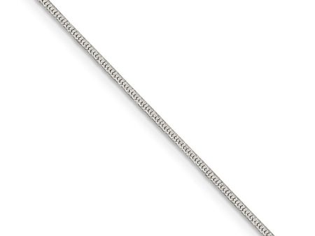 1.25mm Sterling Silver Diamond Cut Round Snake Chain Necklace For Sale