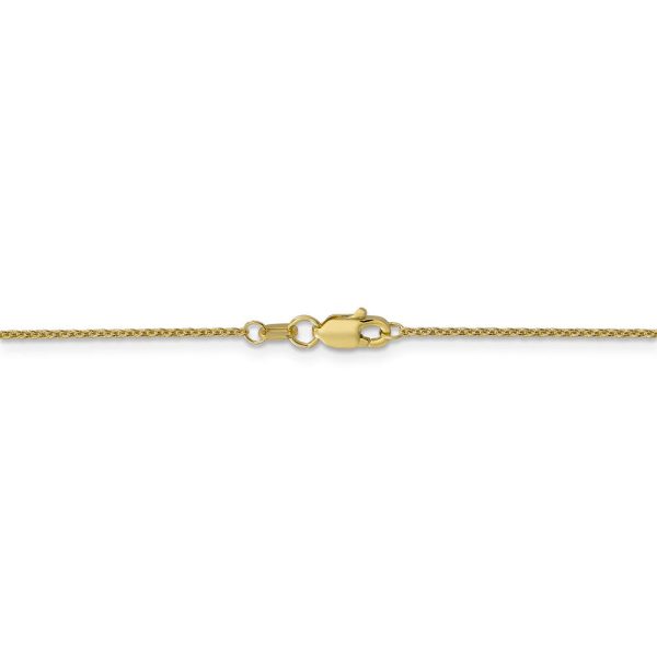 1mm 10k Yellow Gold Solid Cable Chain Necklace Cheap