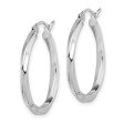 2.5mm Sterling Silver, Twisted Round Hoop Earrings, 25mm (1 In) Online Sale