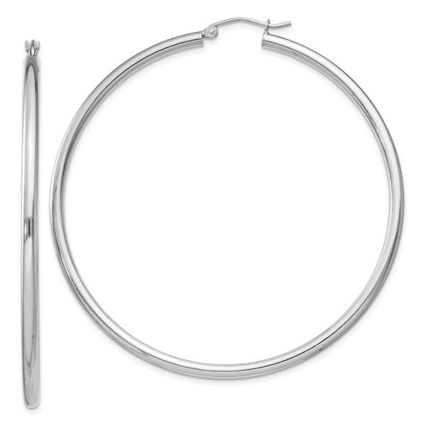 2.5mm Sterling Silver, X-Large Round Hoop Earrings, 60mm (2 3 8 In) Online