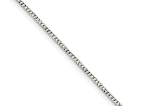 1.25mm Sterling Silver Diamond Cut Solid Round Franco Chain Necklace Fashion