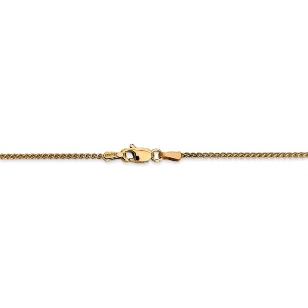 1.25mm, 14k Yellow Gold, Solid Spiga Chain Necklace For Discount