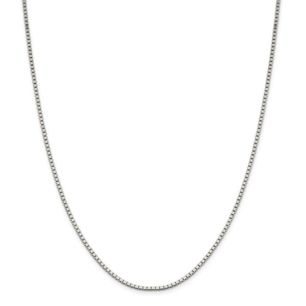 1.9mm, Sterling Silver, Solid Box Chain Necklace Online Sale