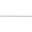 1.4mm, 14k White Gold, Singapore Chain Anklet or Bracelet on Sale