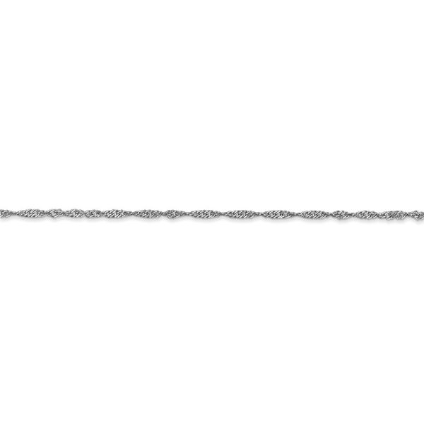 1.4mm, 14k White Gold, Singapore Chain Anklet or Bracelet on Sale