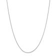 0.9mm 14k White Gold Solid Round Snake Chain Necklace Supply