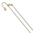 1.4mm Gold-Tone Plated Sterling Silver Adjustable Cable Chain Necklace Fashion