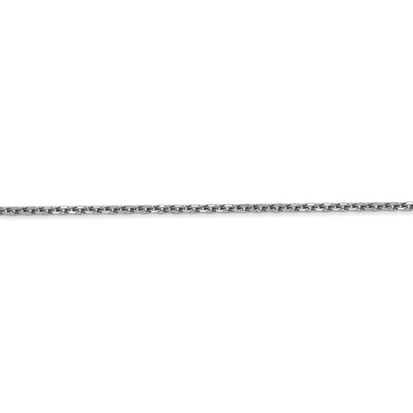 1.65mm 14k White Gold Diamond Cut Solid Cable Chain Anklet Sale