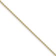 1.4mm 14k Yellow Gold Solid Classic Cable Chain Necklace on Sale